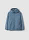 Blue oversized rain jacket with hood and zip for boys_4
