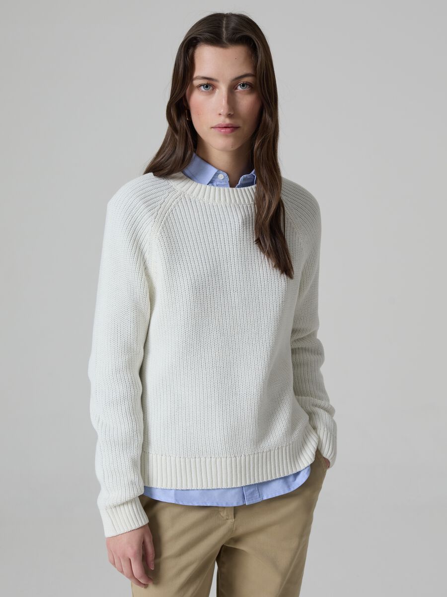 Ribbed pullover with raglan sleeves_0