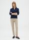 Slim-fit beige stretch trousers_0