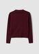 Maglia rossa in misto viscosa con colletto polo regular fit_6