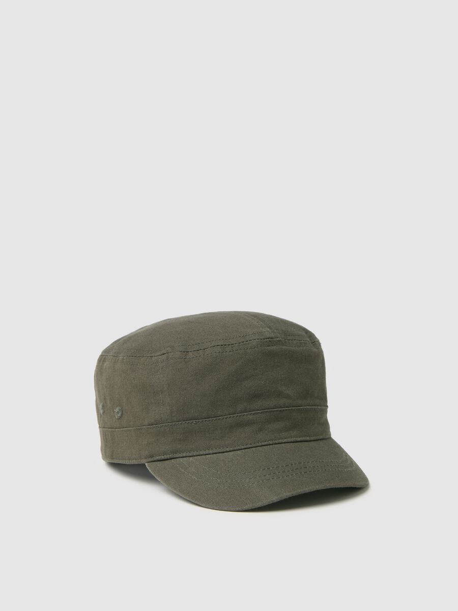 Green baseball cap in cotton_0