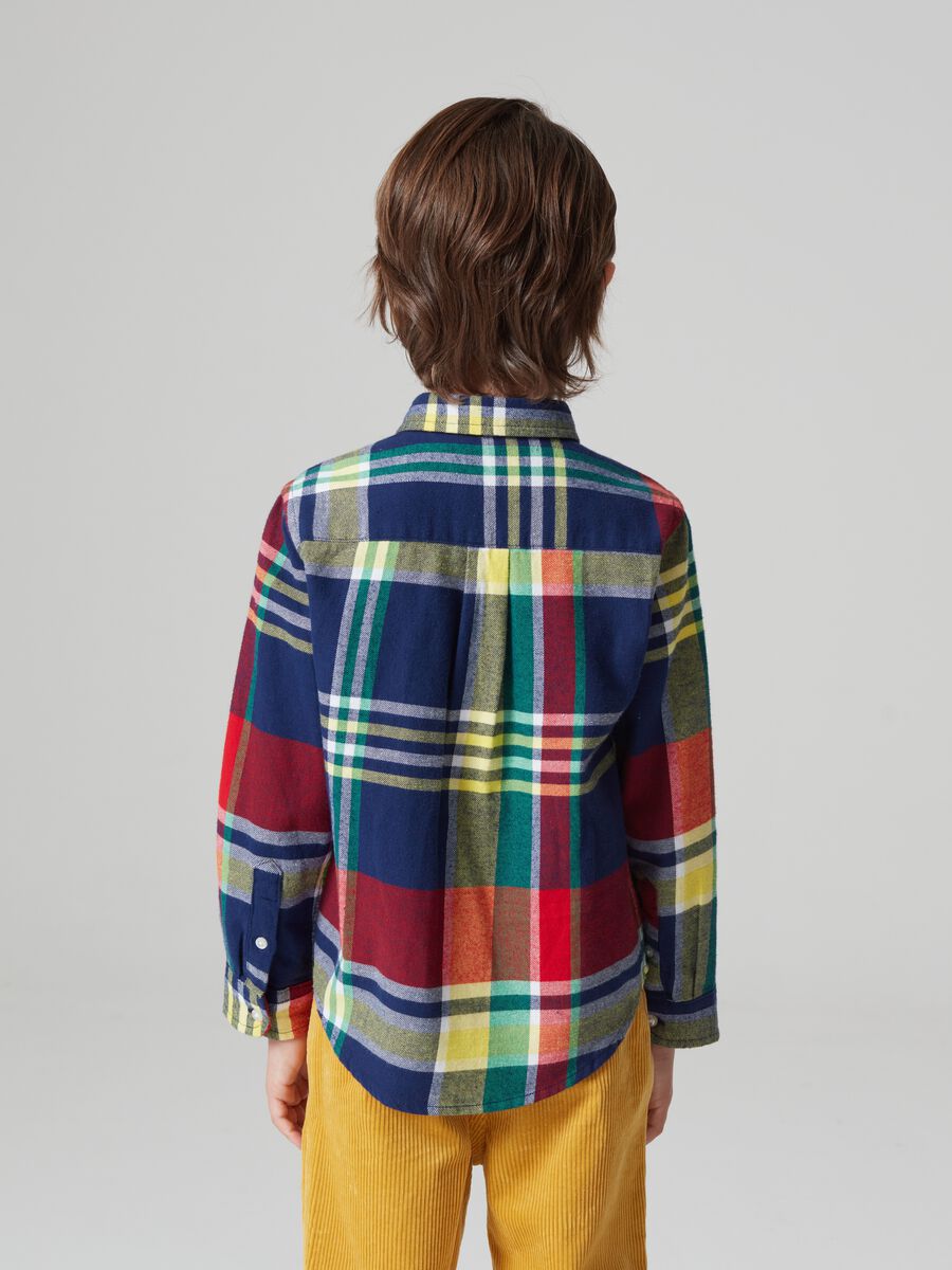 Camicia in cotone con fantasia check _2