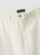 White pure linen chino trousers, regular fit_5