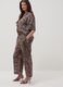 Brown wide-leg trousers in pure cotton_0