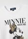 White pure cotton regular fit T-shirt with Minnie print_5