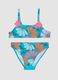 Bikini multicolor con stampa floreale per bambina_0