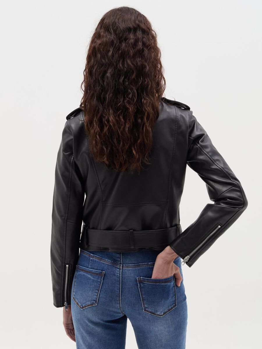 Biker jacket with zip_3