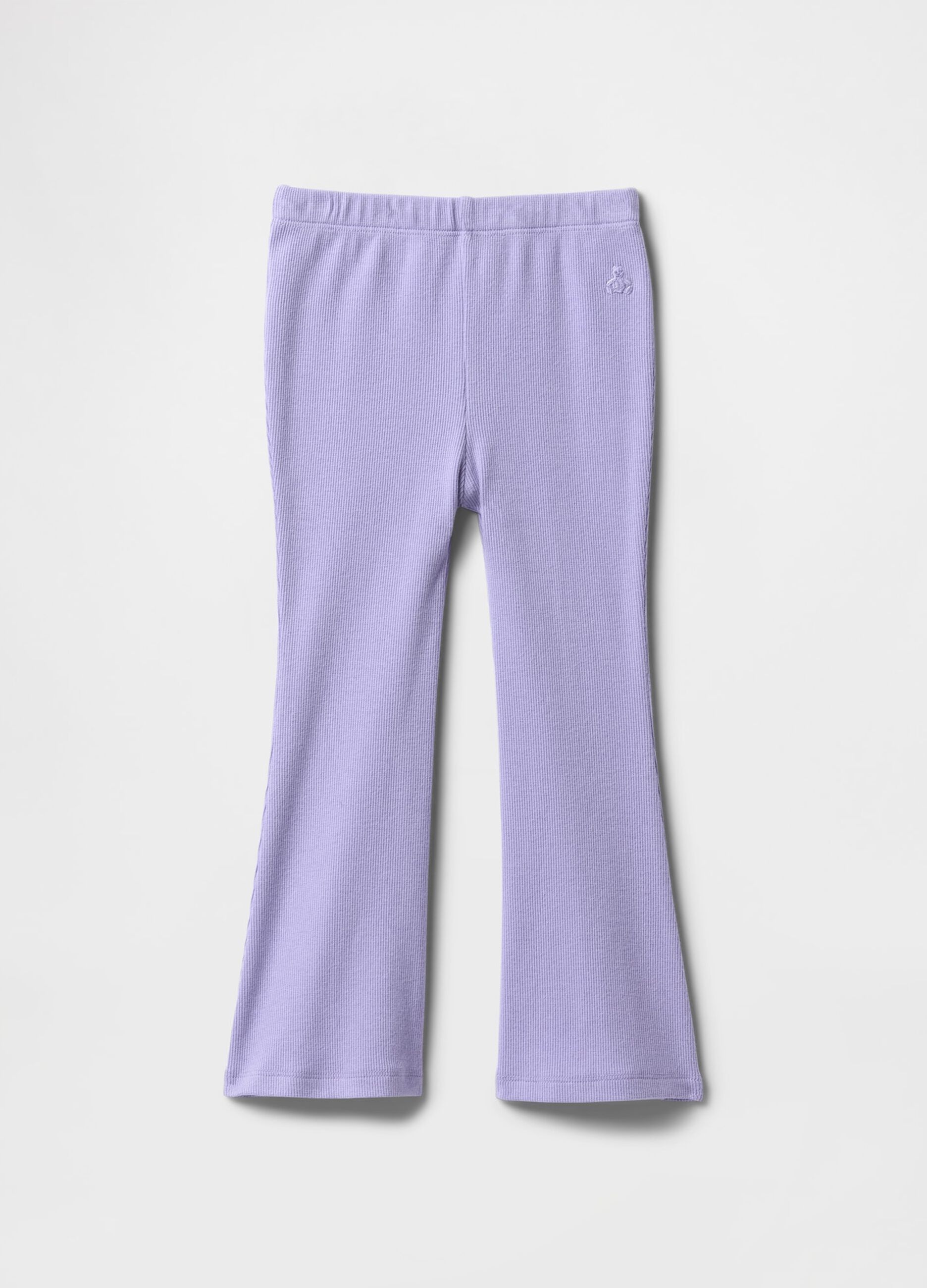 Lilac Flared Trousers in Stretch Fabric