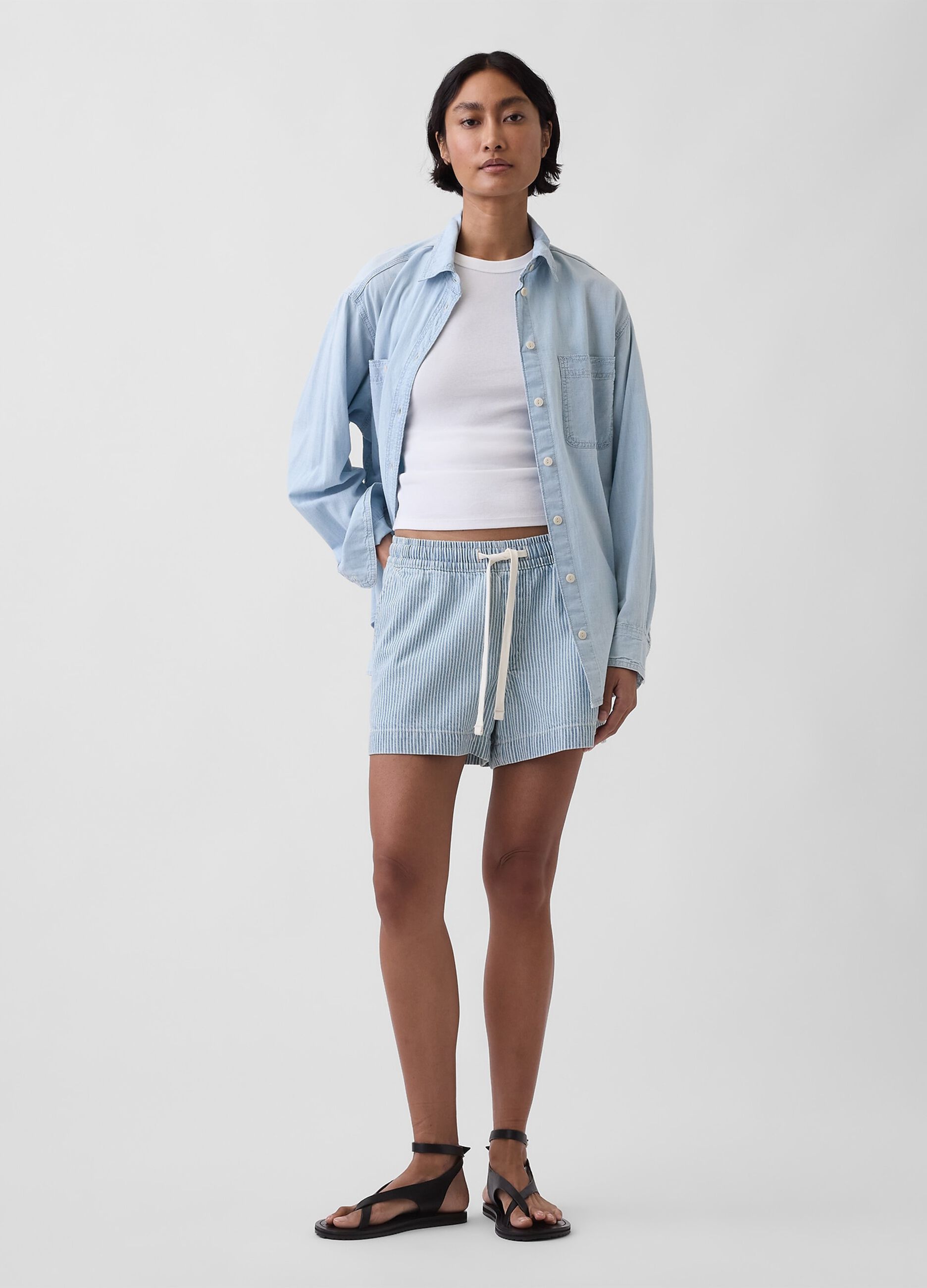Cotton-blend shorts
