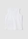 White organic cotton vest top with print_1