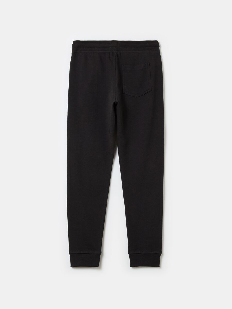Fleece joggers with drawstring_1