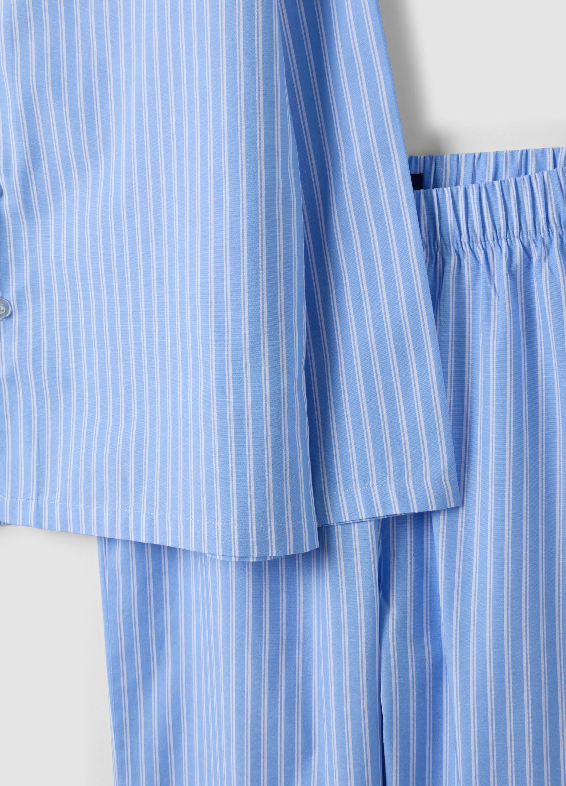 Blue striped organic cotton pyjamas