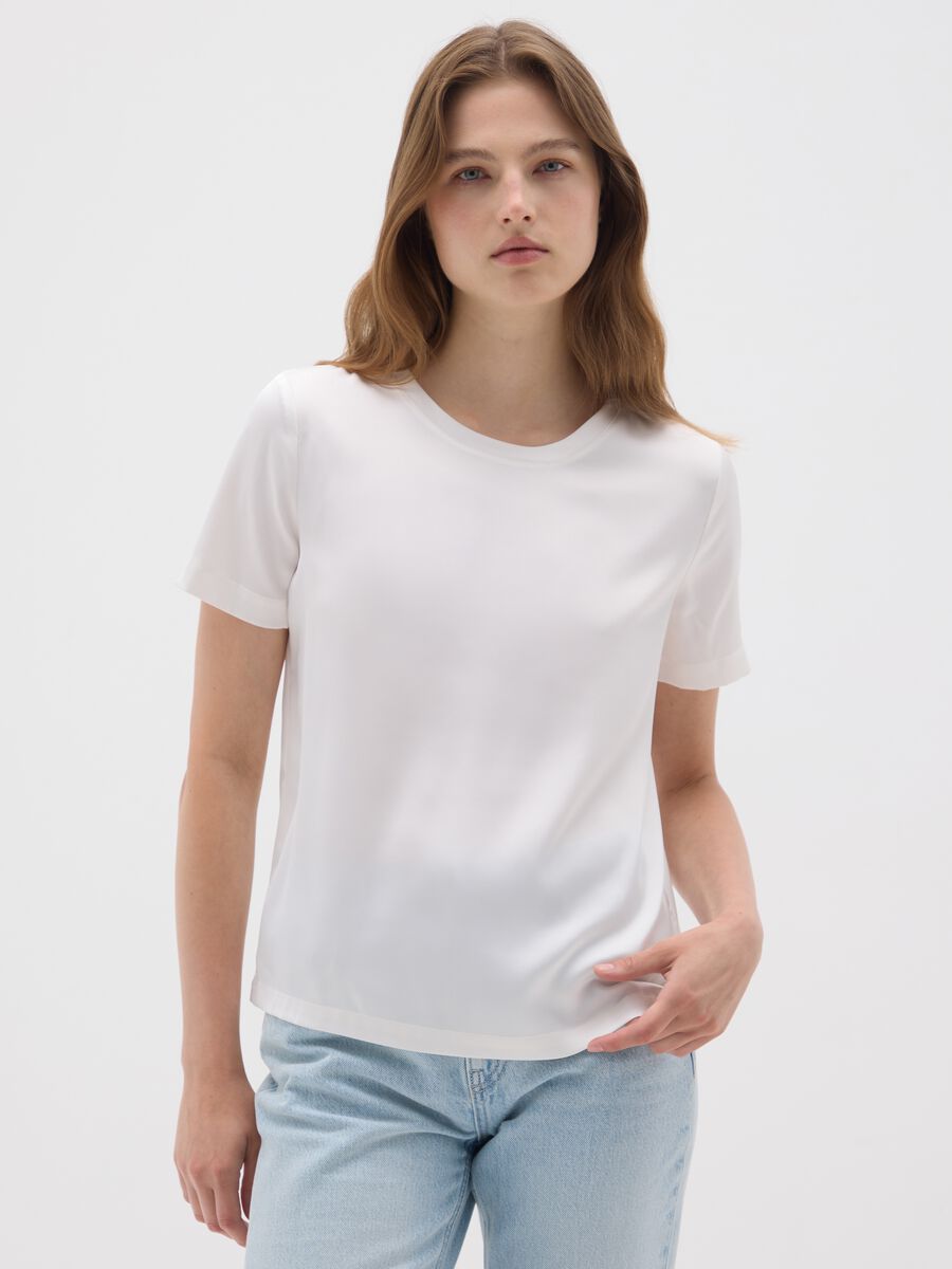 Women's Stretch White T-shirt_0