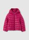 Girls' pink regular fit mixed fabric jacket_0