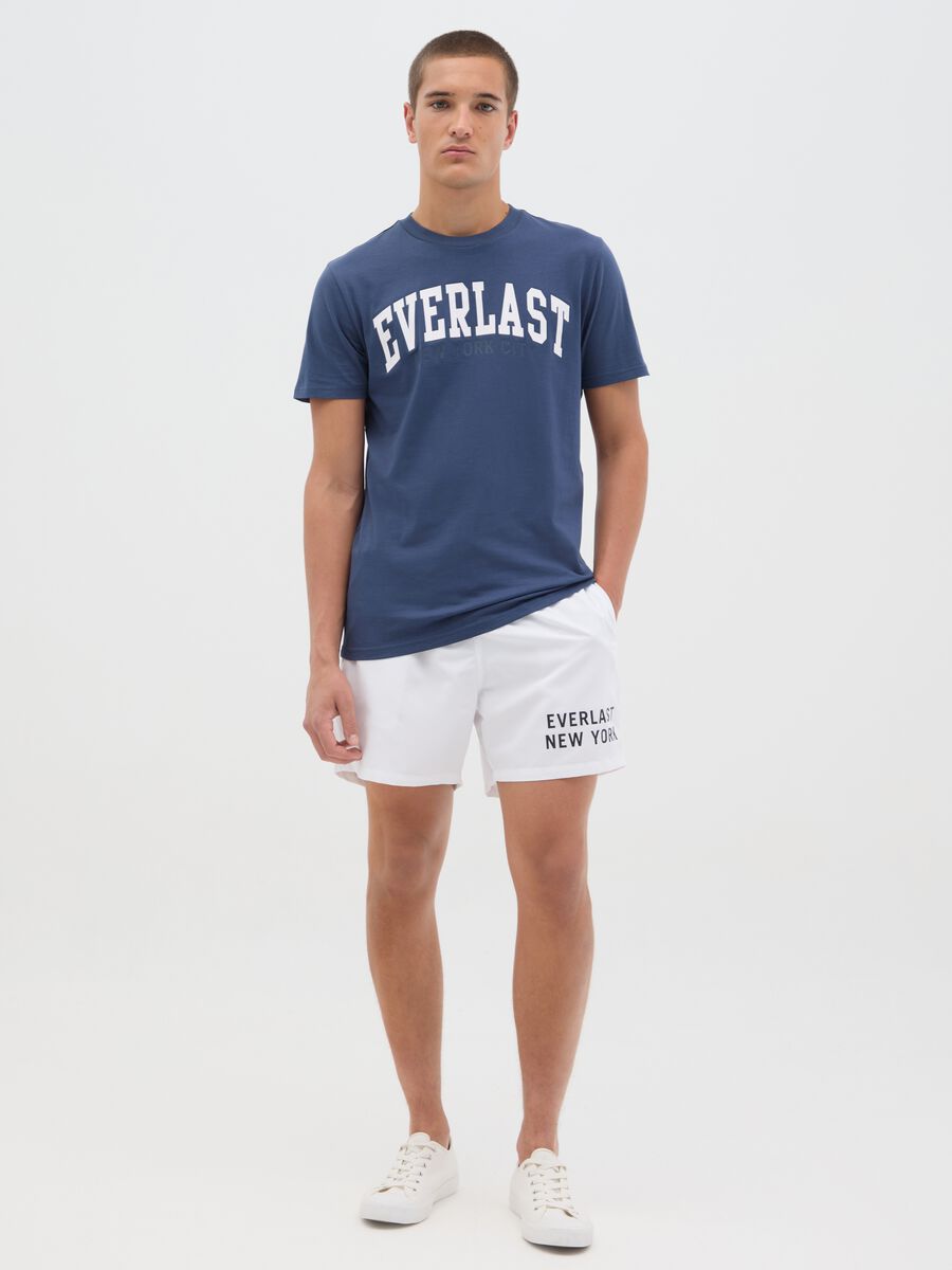 White swimming trunks with logo print_0