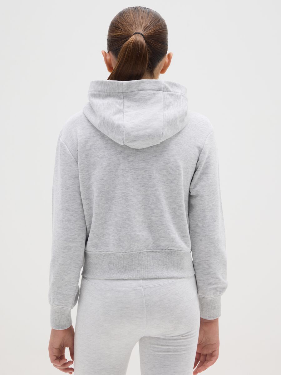 Felpa da ragazze in puro cotone grigia regular fit_1