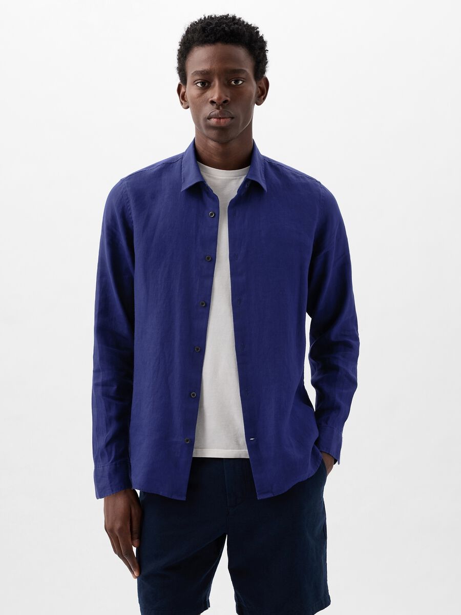 Regular-fit shirt in linen_2