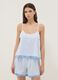 Pigiama azzurro in cotone organico a righe_1