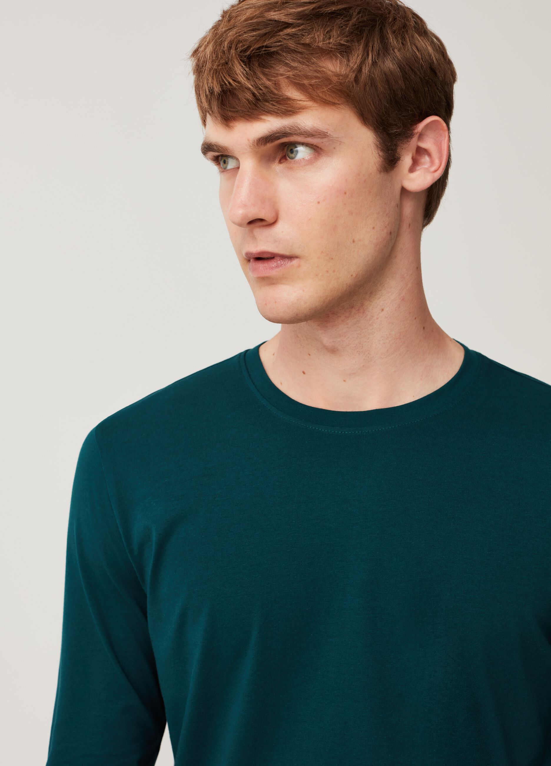 T-shirt a maniche lunghe in jersey_0