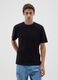 Black pure cotton relaxed fit T-shirt_0