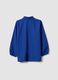 Blue boys&rsquo; school smock with zip and Sonic embroidery_1