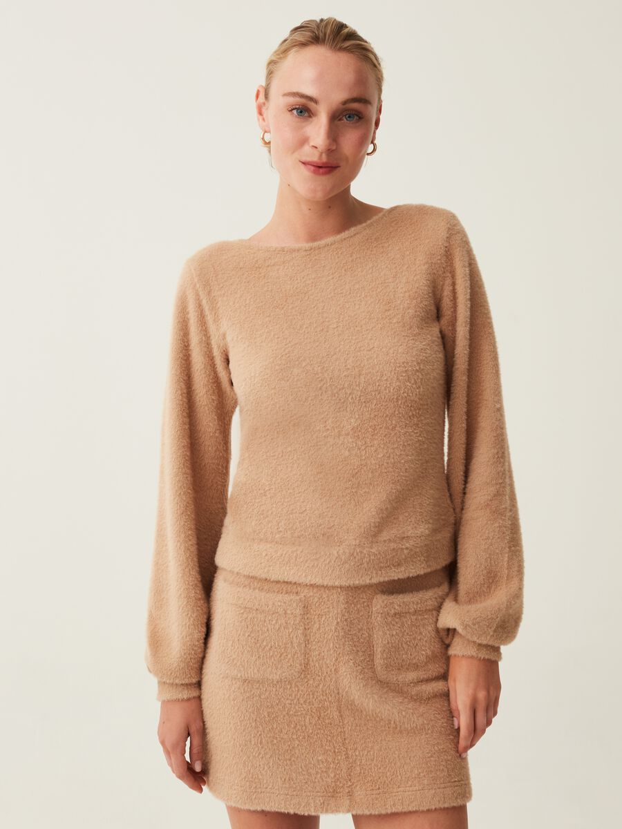 Maglia con maniche lunghe a sbuffo_0