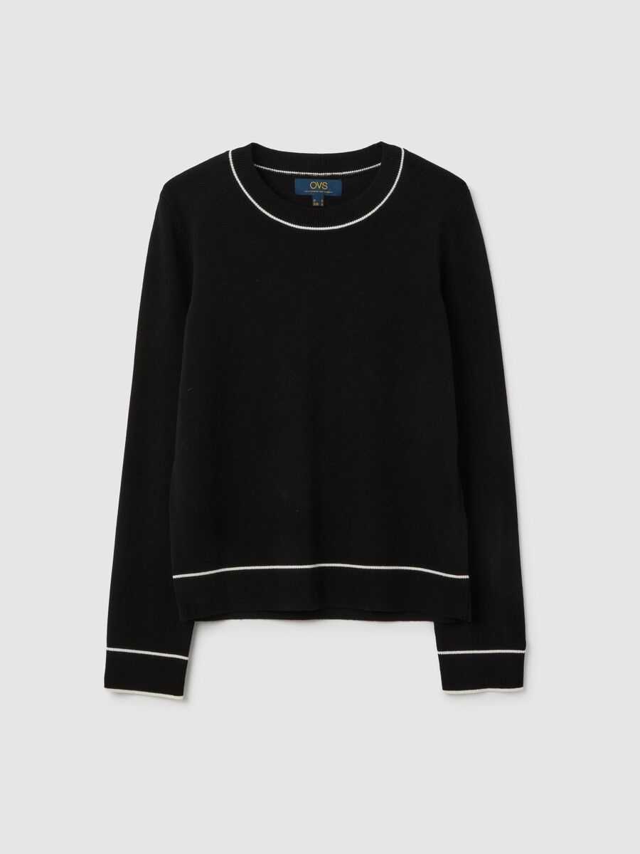 Multicolour Stretch Blend Jumper with Regular Fit_4