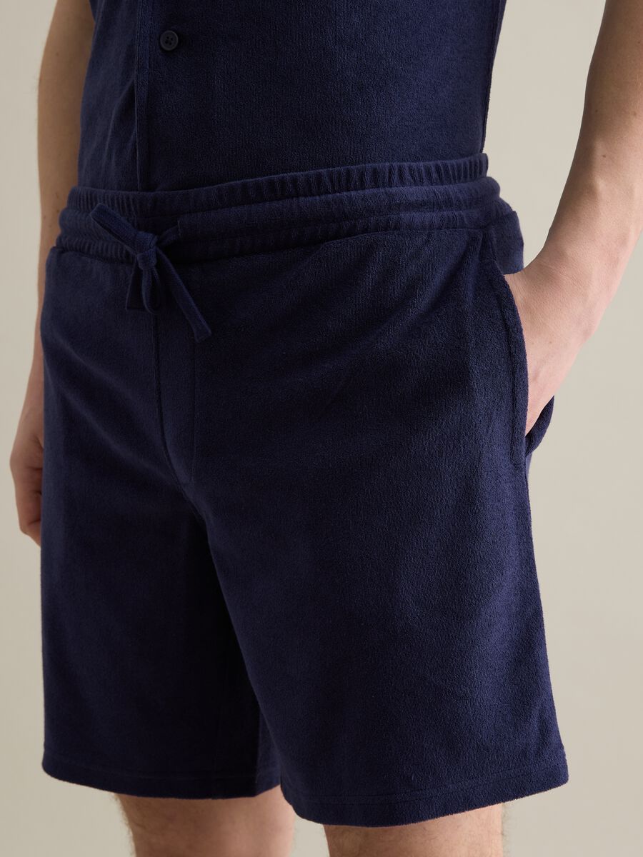 Bermuda in Lead Blue Mixed Fabric_2