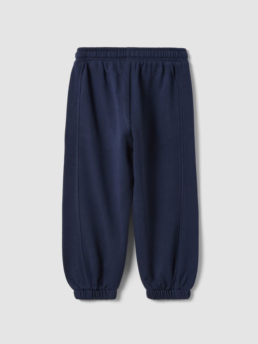 Blue joggers in pure organic cotton_1