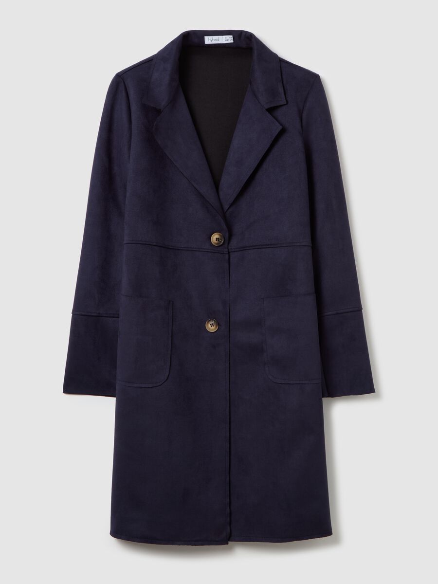 Long suede jacket with buttons_4