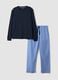 Brown striped organic cotton pyjamas, regular fit_4