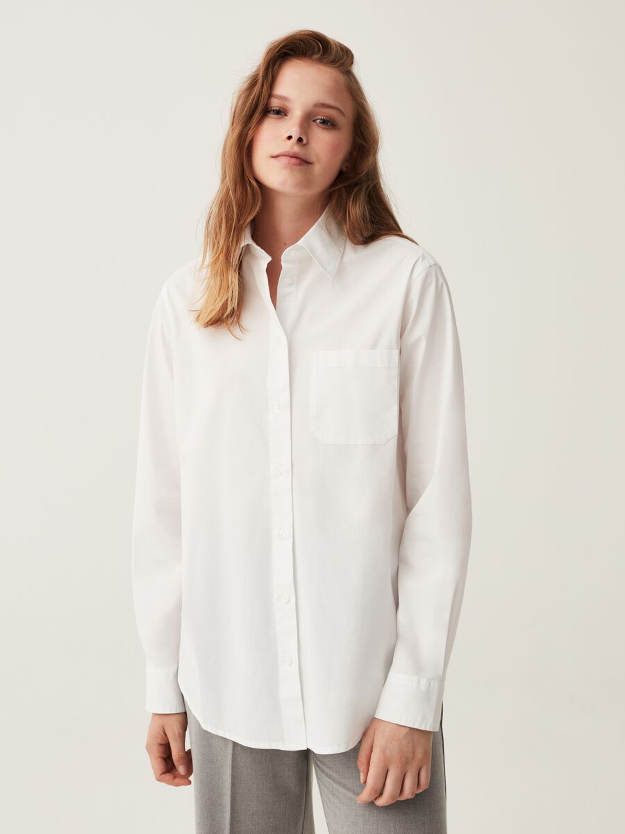 Camicia oversize con tasche_0