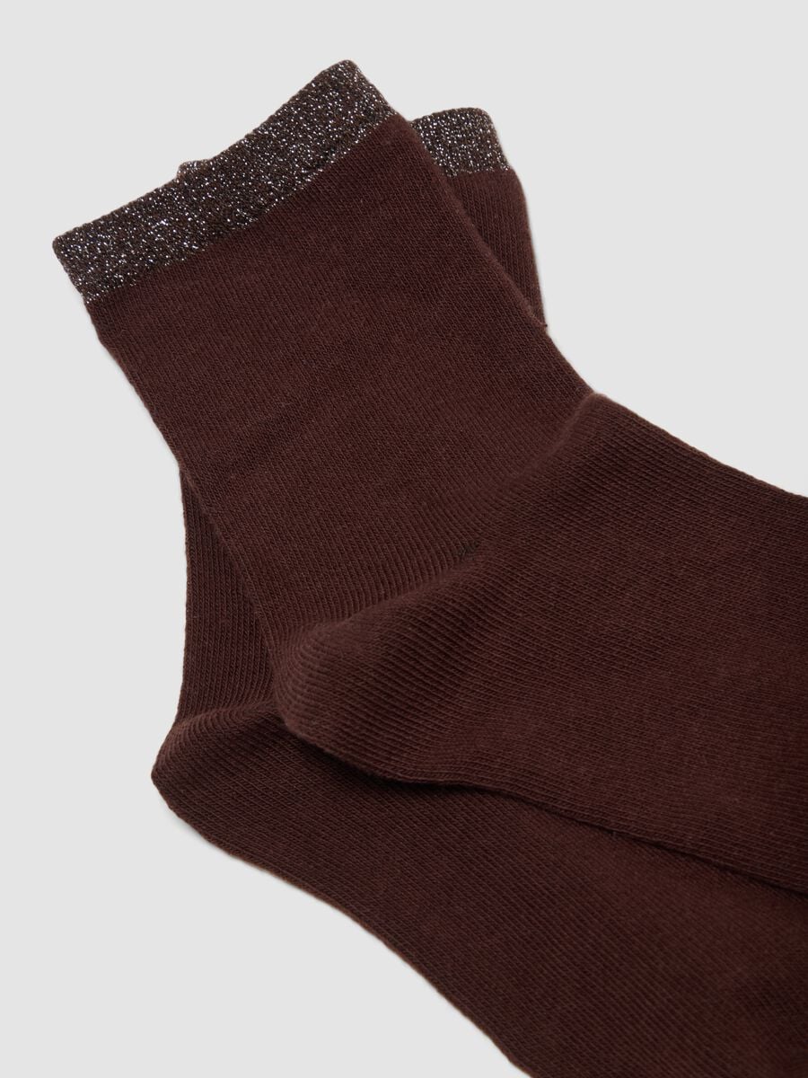 2-pack of brown organic cotton-blend socks with pattern_2