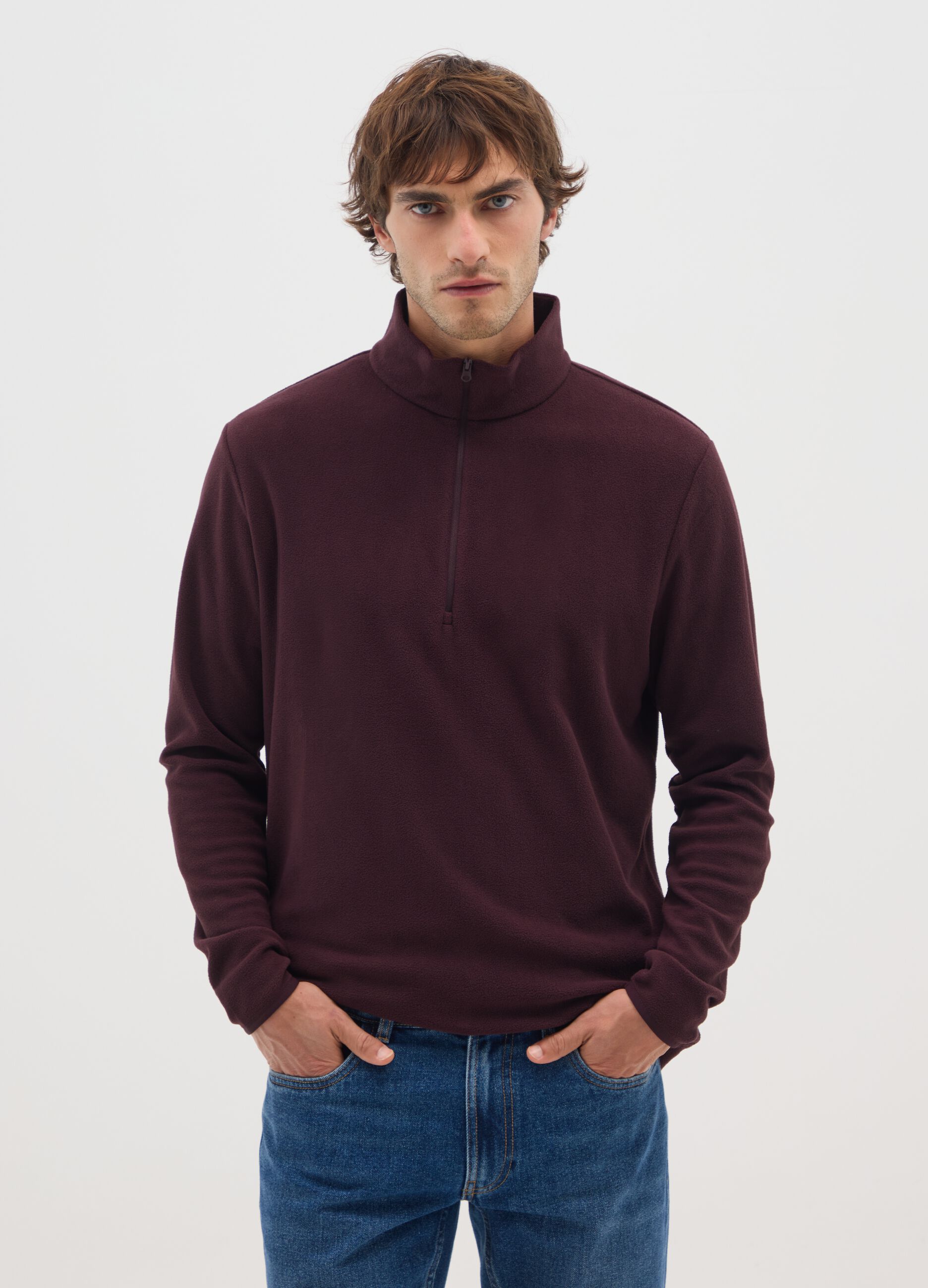 Purple fleece with half zip