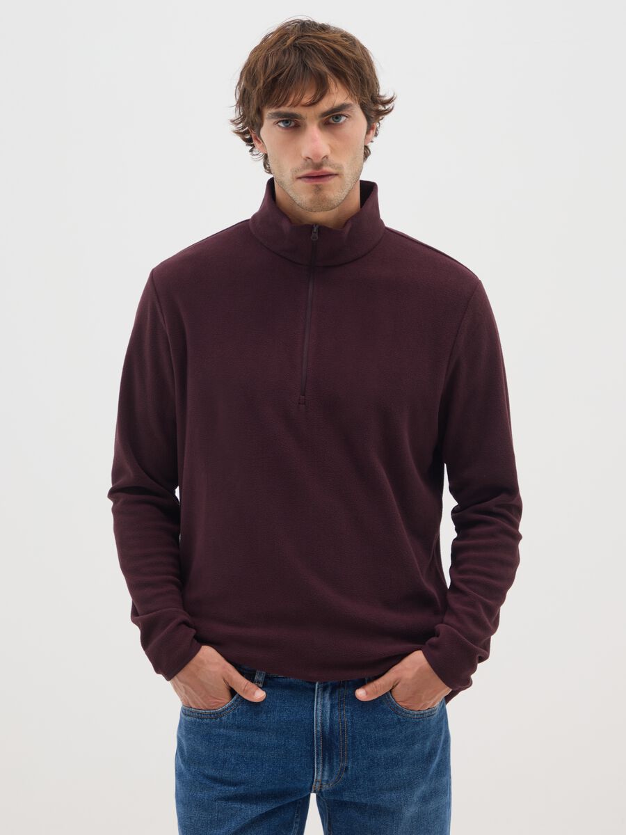 Purple fleece with half zip_0