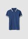 Boy's blue pure cotton polo, regular fit_3