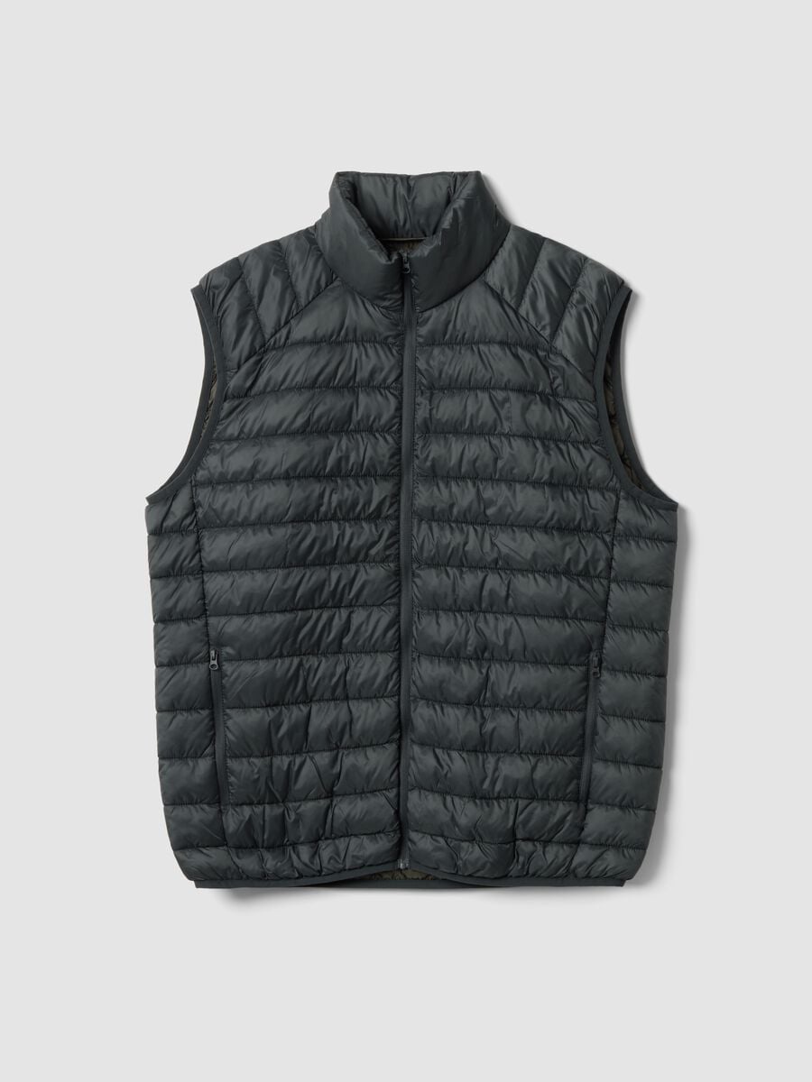 Grey Ultralight Padded Gilet with Zip_0