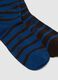 Multipack of long multicoloured cotton blend socks with stripes_1