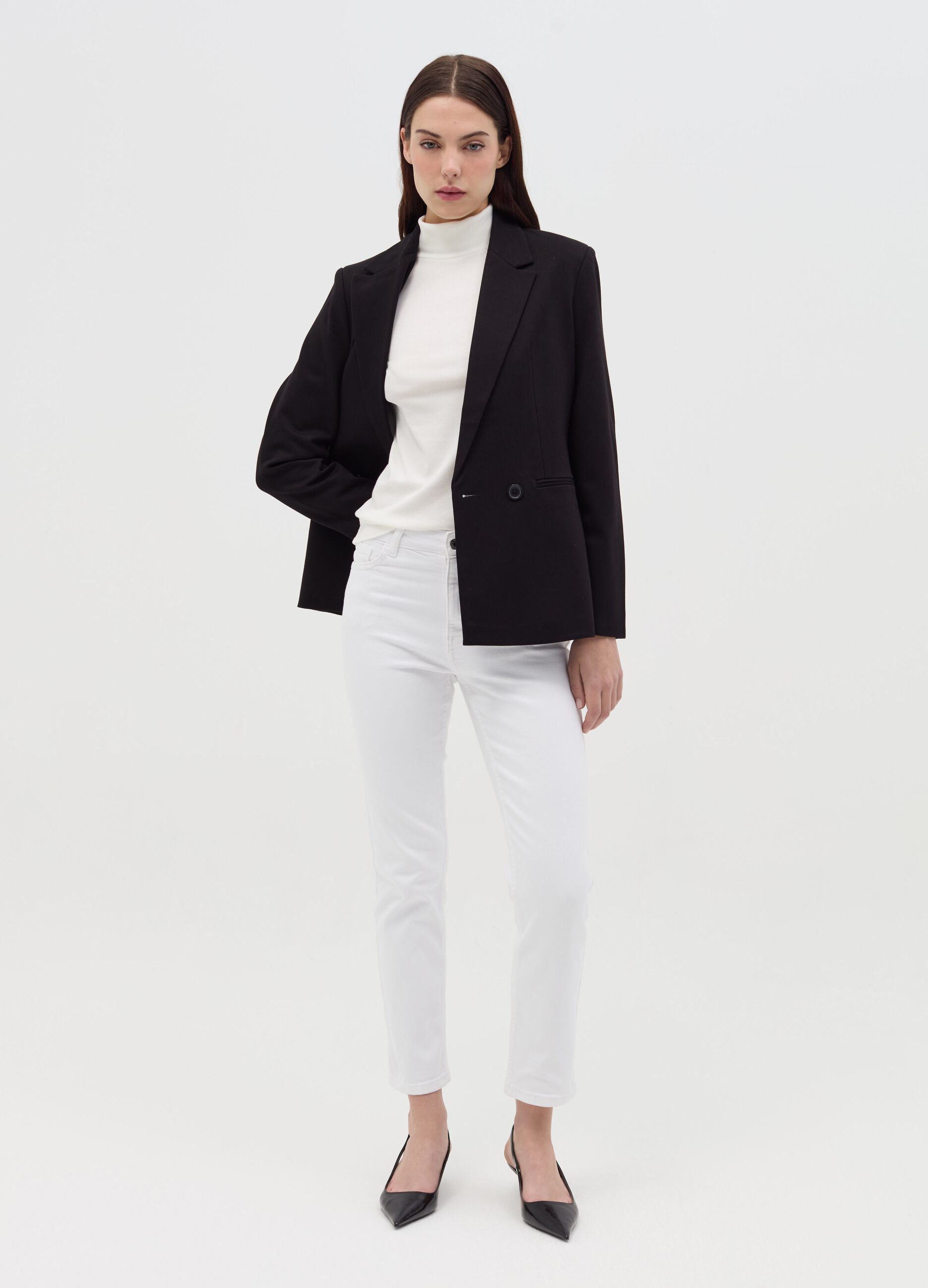 Slim-fit cropped jeans
