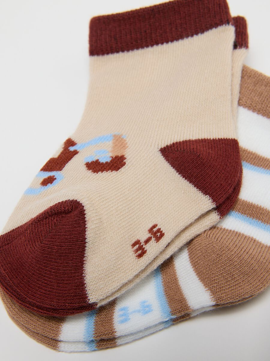 Multipack of Multi-coloured Baby Socks in Stretch Cotton_2