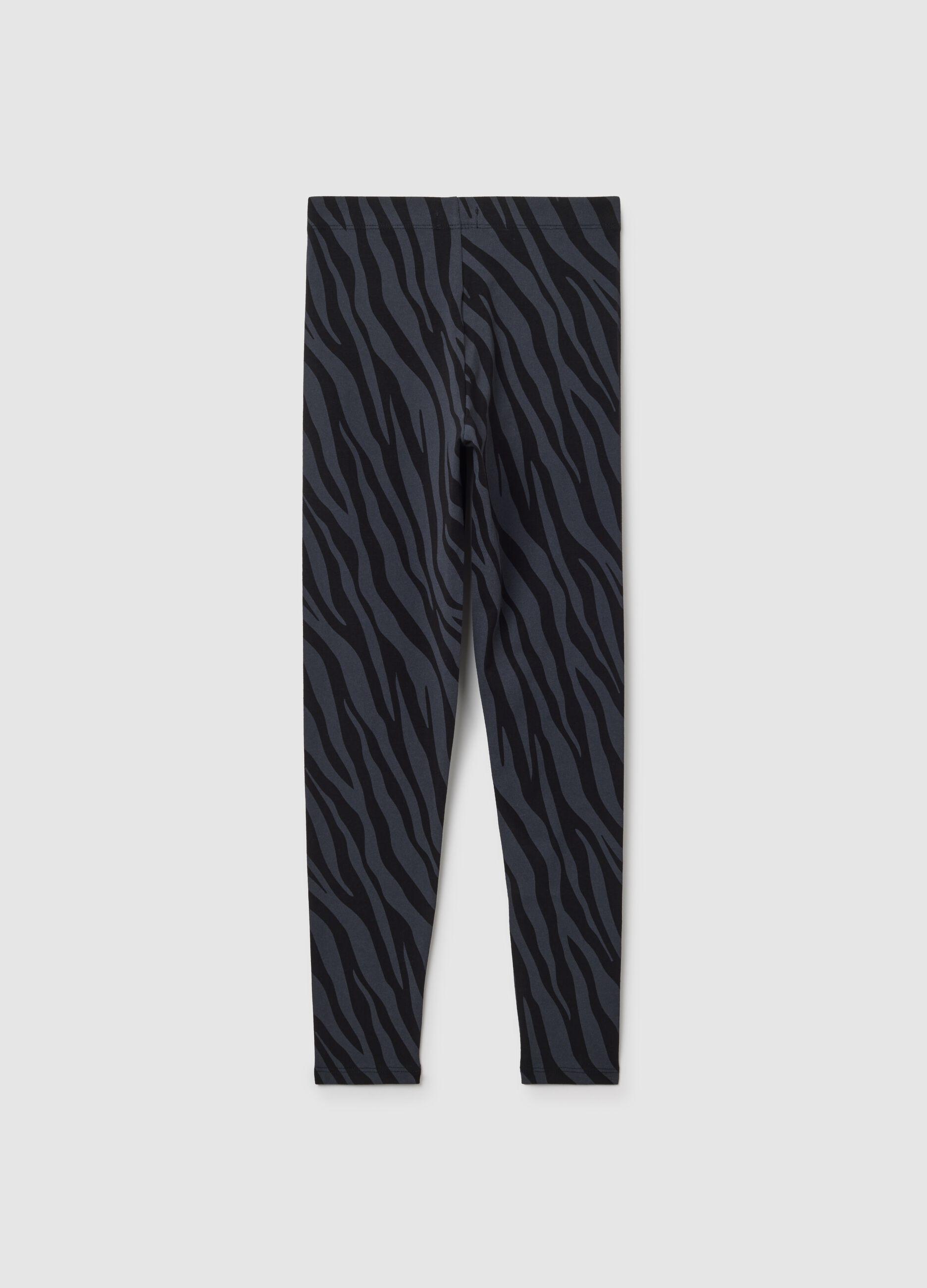 Leggings da ragazza in cotone elasticizzato multicolor skinny