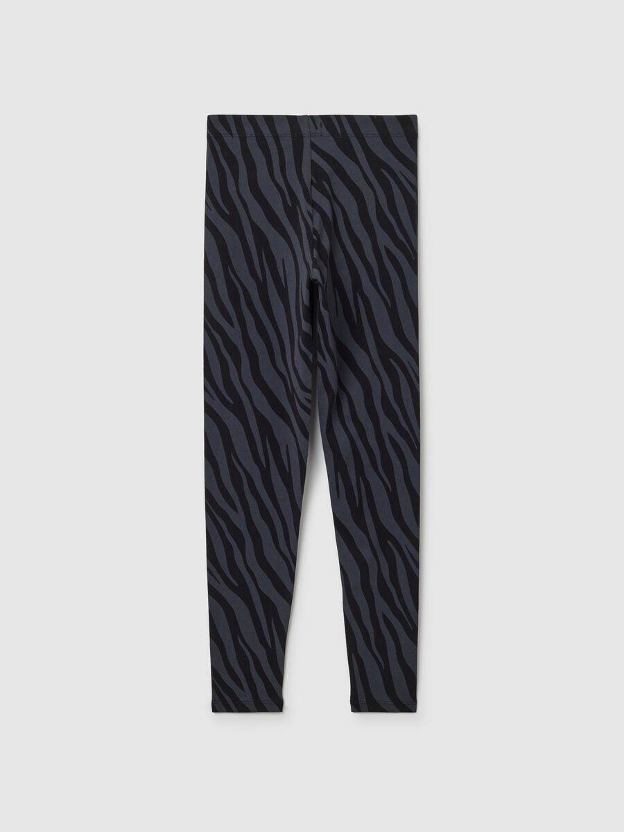 Leggings da ragazza in cotone elasticizzato multicolor skinny_1