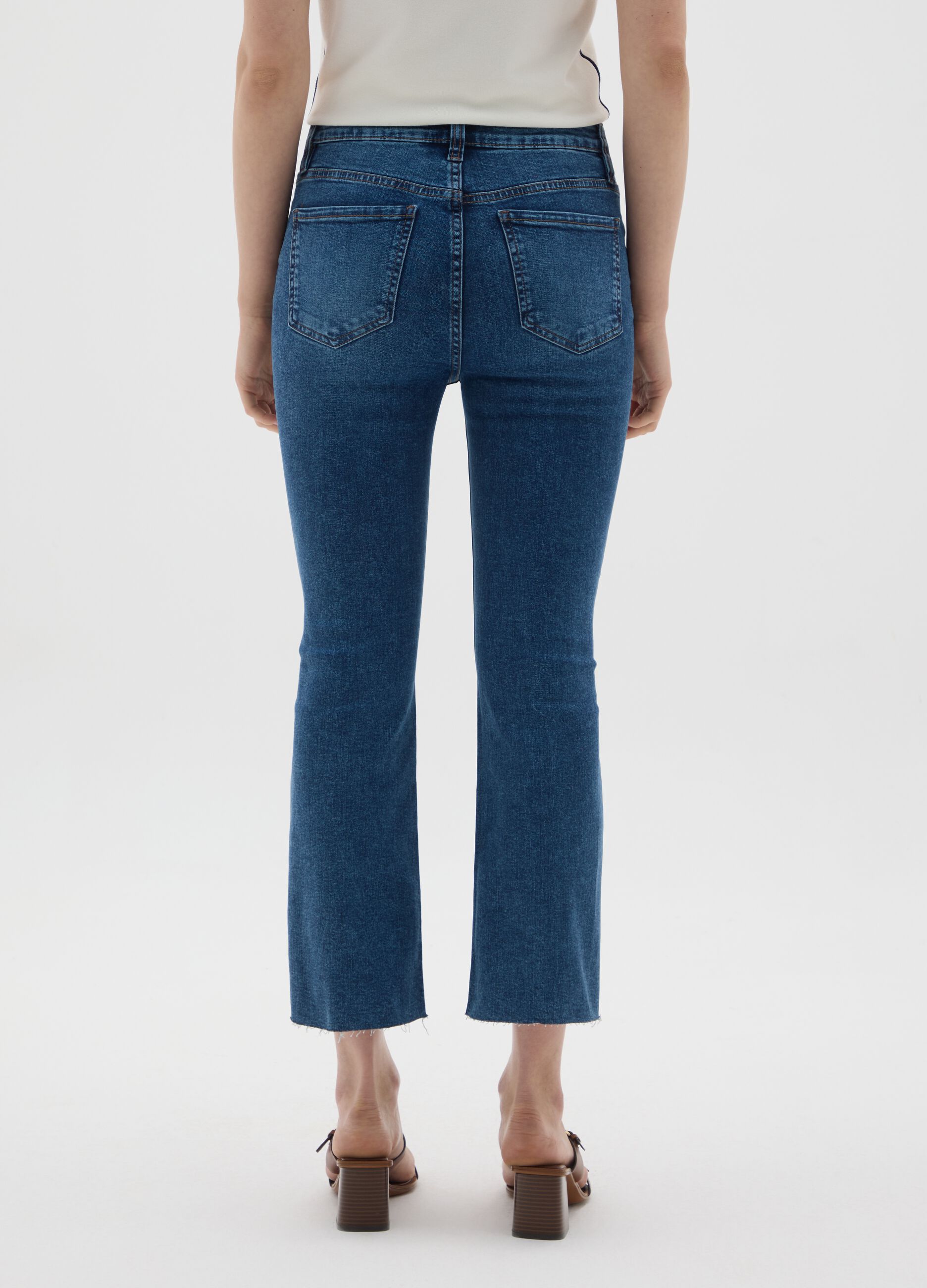 Women's Regular Fit Dark Blue Denim Jeans