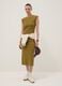Green sleeveless fitted stretch-cotton dress_0