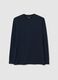 Blue Long-Sleeve Regular Fit T-Shirt_4