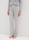 Grey cotton blend regular fit pyjamas_3