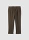 Men&rsquo;s brown stretch-cotton chinos, regular fit_0