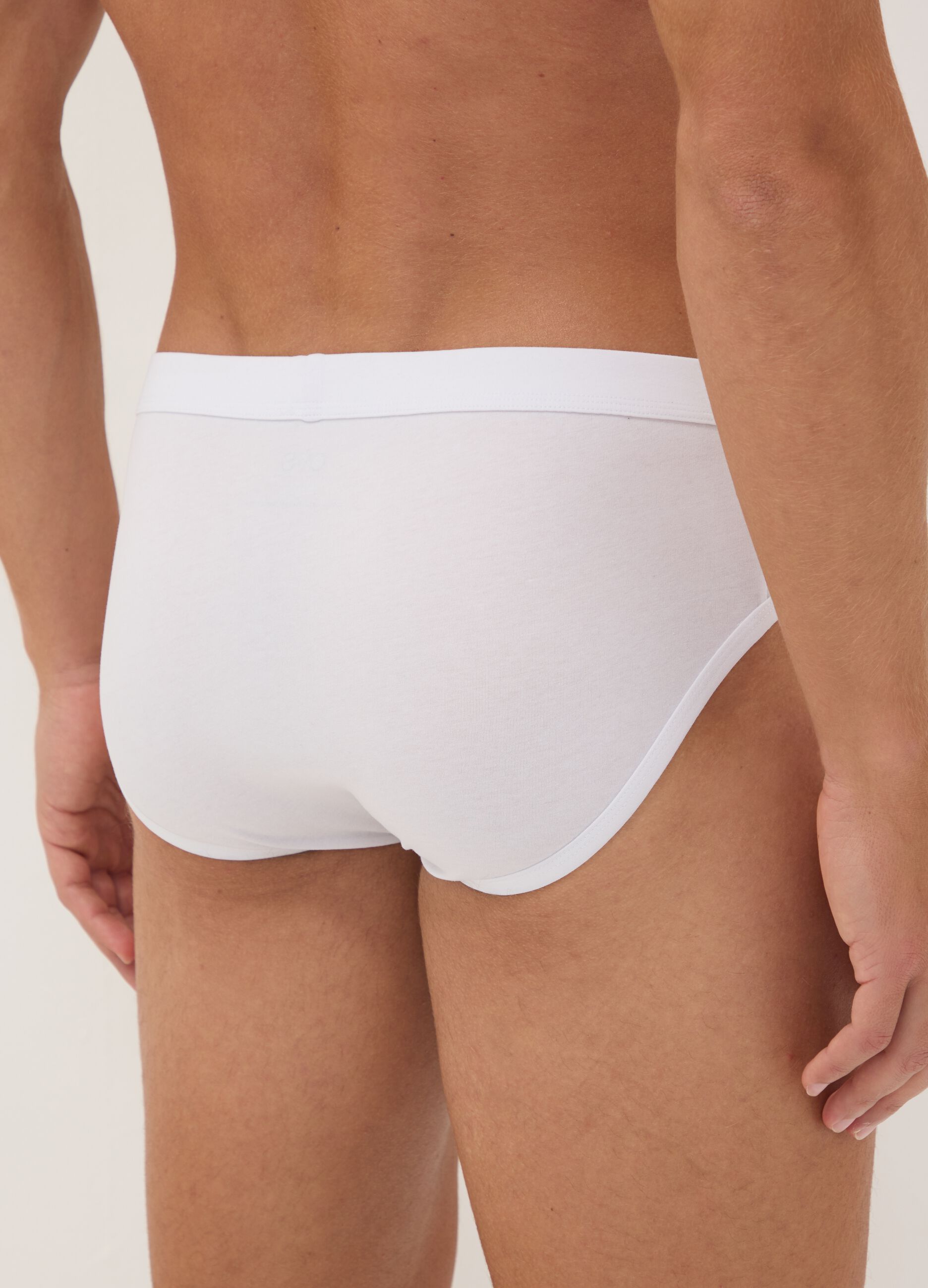 3-pack of white stretch extra-fine cotton briefs