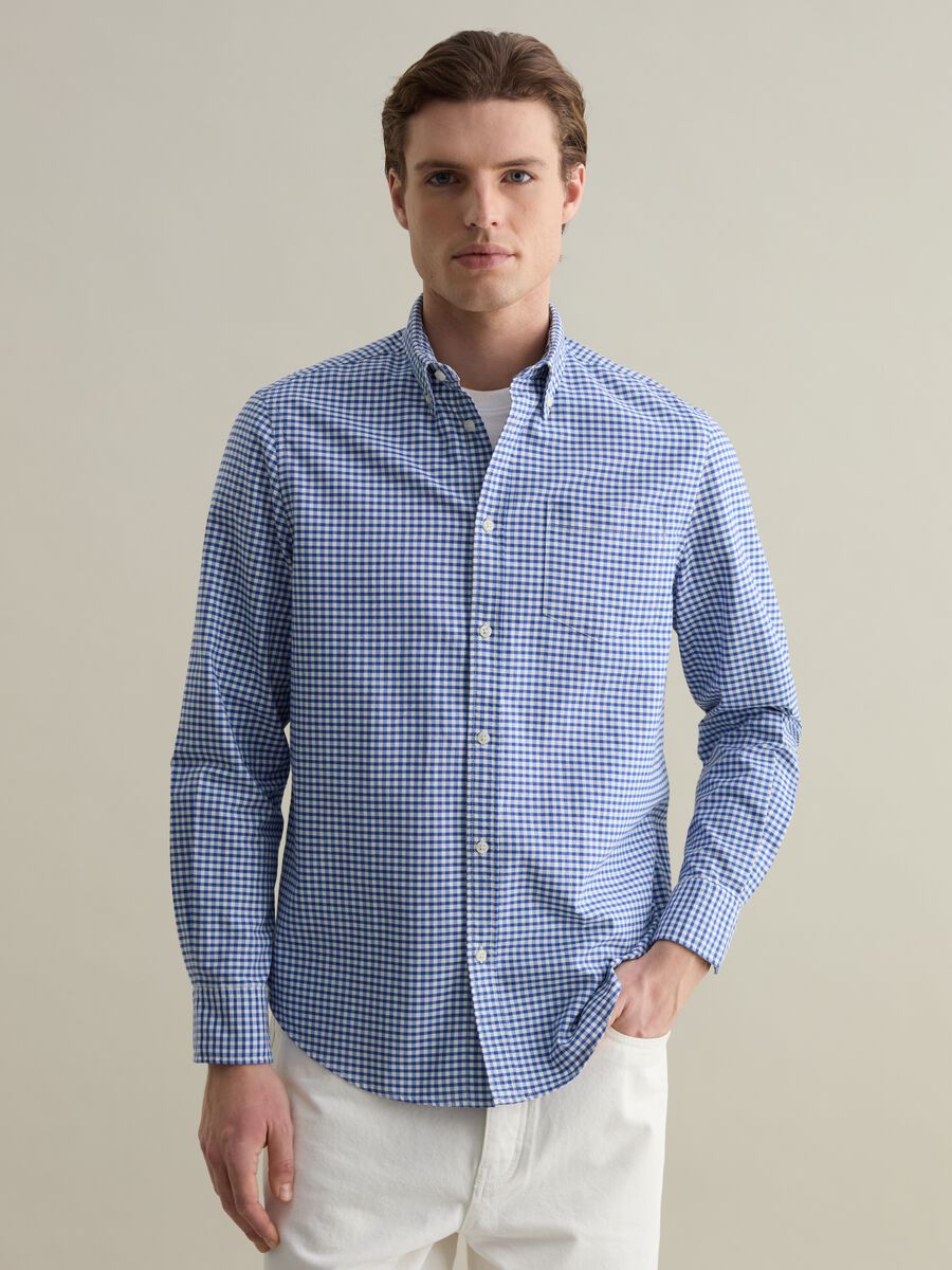 Check shirt in Oxford cotton_0