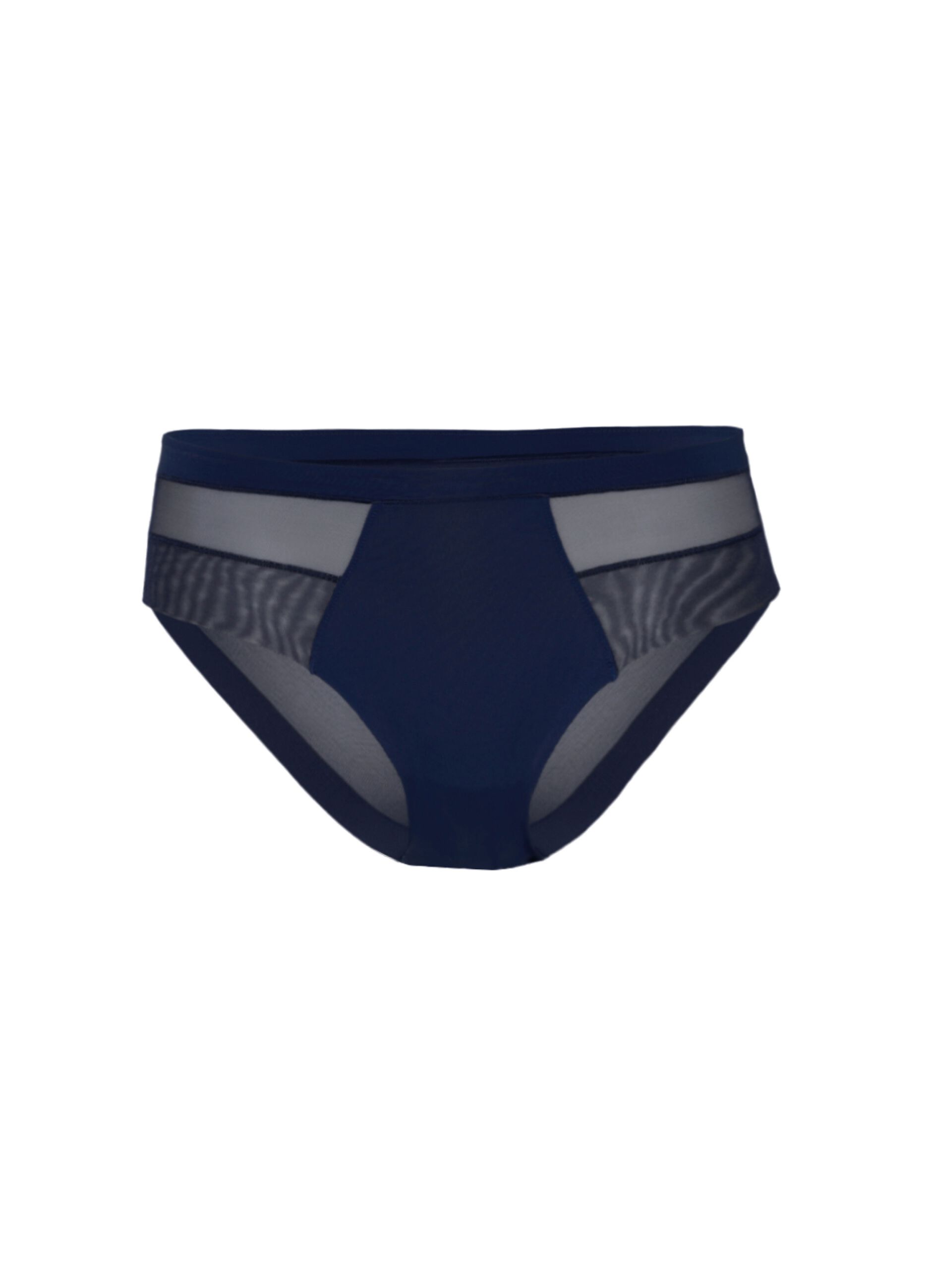 Slip in poliammide elasticizzata con dettagli in cotone
